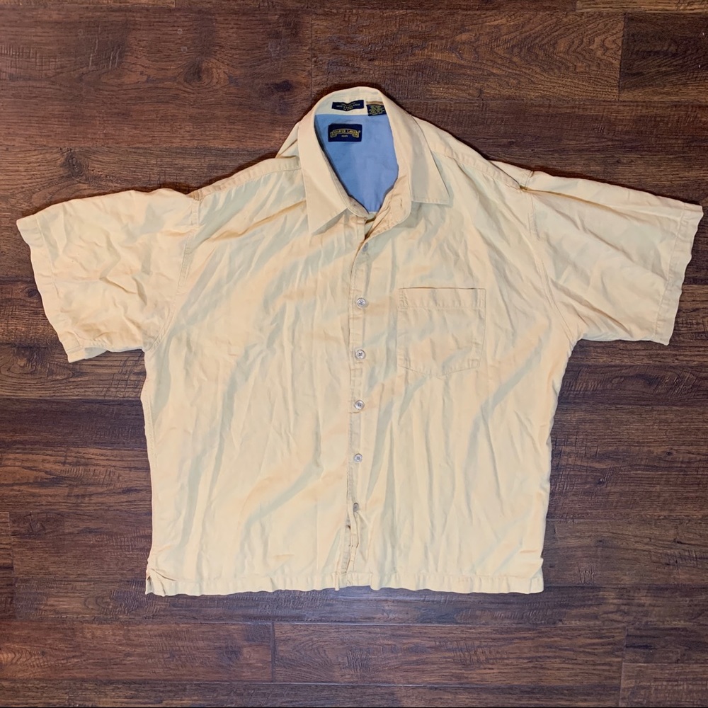 Shaver Lake Yellow Short Sleeve Button Down Shirt